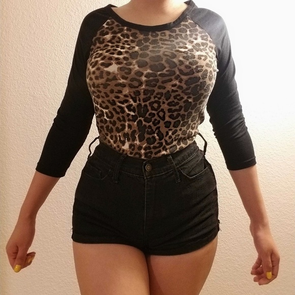 Baseball Tee Cheetah Print - Picture 2 of 4